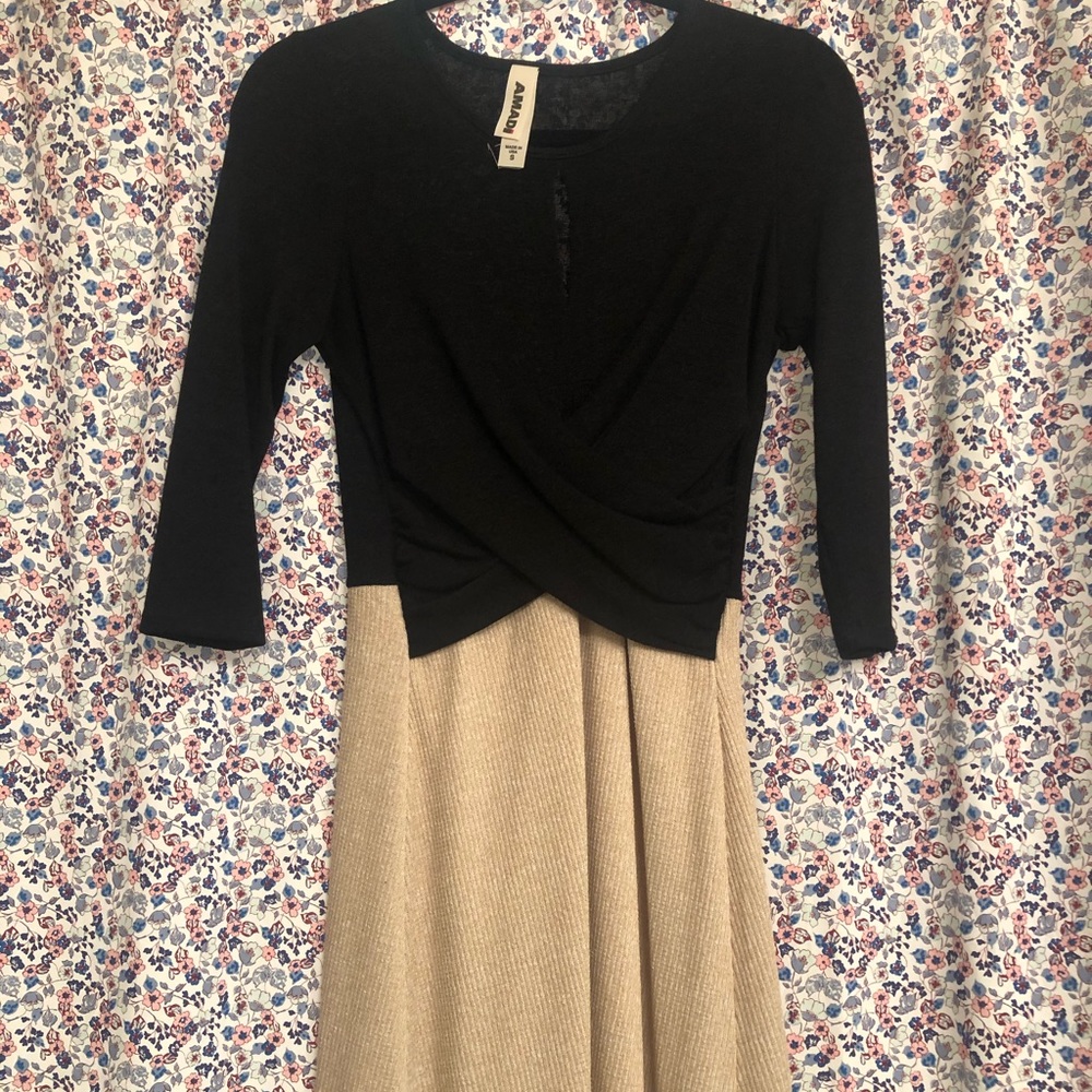 Flirty cross front Anthropologie sweater dress NYE